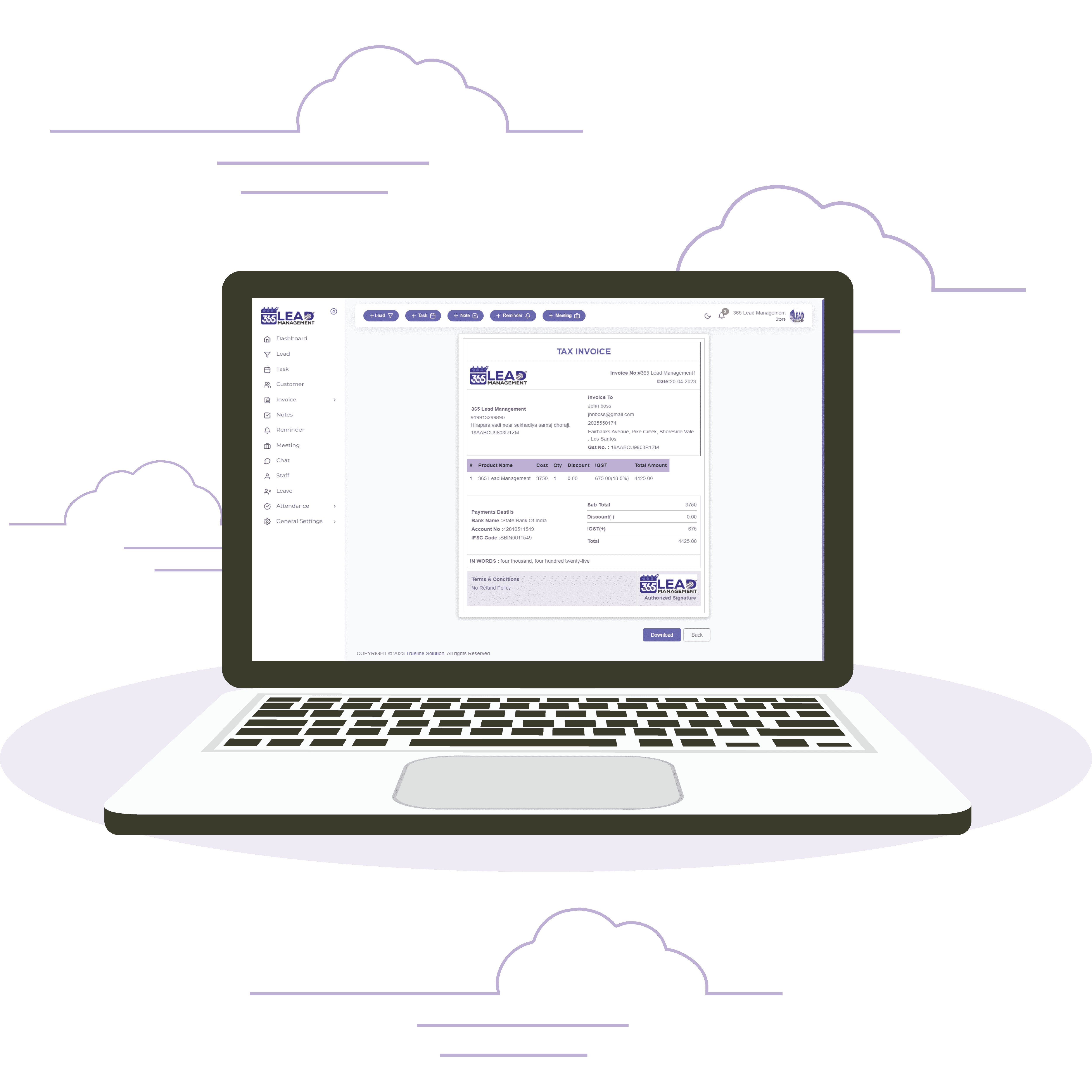 Invoices through CRM